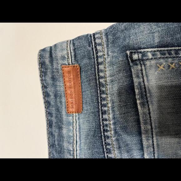 Madison Scotch and Soda Patchwork Cutoff Denim Shorts - Picture 4 of 9